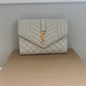Yves Saint Laurent Cream Quilted Women's Bag